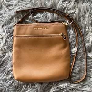Michael Kors Tan Leather Crossbody with Adjustable Strap and Plenty of Pockets